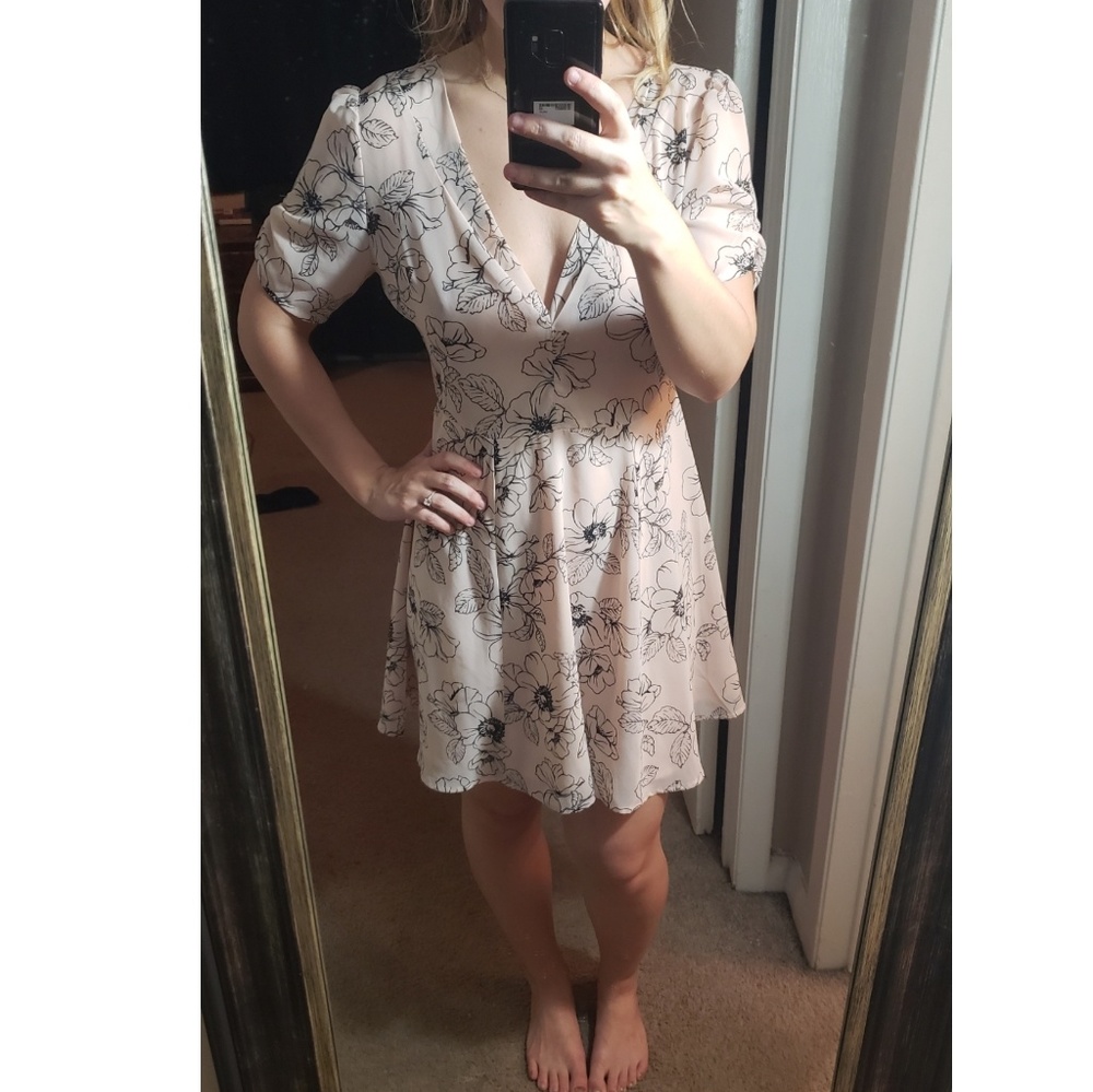 Pink skater dress